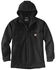 Carhartt Men's Rain Defender Relaxed Heavyweight Hooded Work Shirt Jacket , Black, hi-res