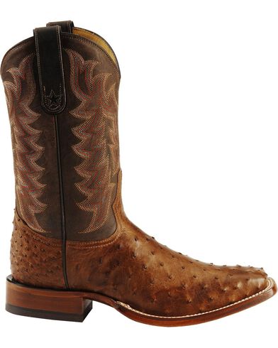 tony lama full quill ostrich boots square toe