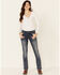 Image #1 - Wrangler Women's Medium Wash Straight Leg Jeans, Med Blue, hi-res