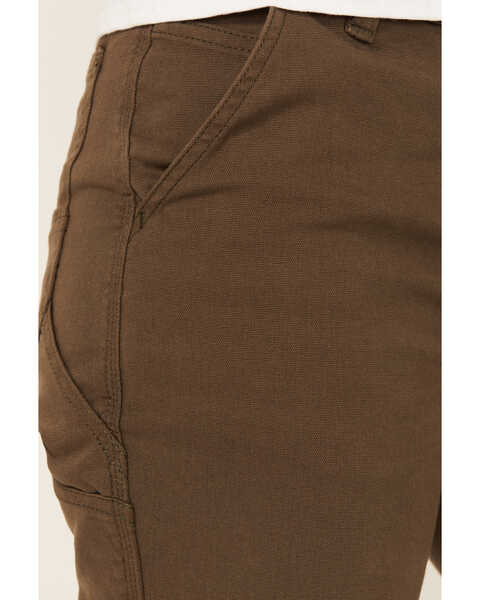 Image #2 - Carhartt Women's Rugged Flex® Relaxed Fit Canvas Stretch Work Pants, Dark Brown, hi-res