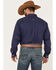 Image #4 - Ariat Men's Wrinkle Free Izik Stripe Long Sleeve Button Down Western Shirt, Navy, hi-res