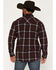 Image #4 - Moonshine Spirit&reg;&nbsp;Men's Oklahoma Plaid Print Long Sleeve Snap Flannel Shirt, Burgundy, hi-res