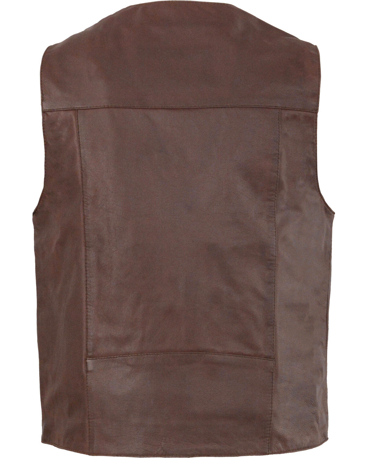 Image #2 - Milwaukee Leather Men's Western Plain Side Vest - Big 4X, , hi-res