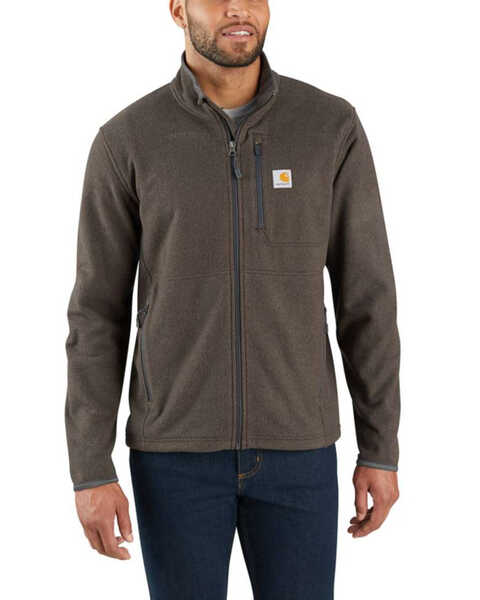 Carhartt Men's Dalton Full-Zip Fleece Work Jacket, Grey, hi-res