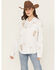 Image #1 - Blue B Women's Western Embroidered Long Sleeve Button-Down Western Shirt, Off White, hi-res