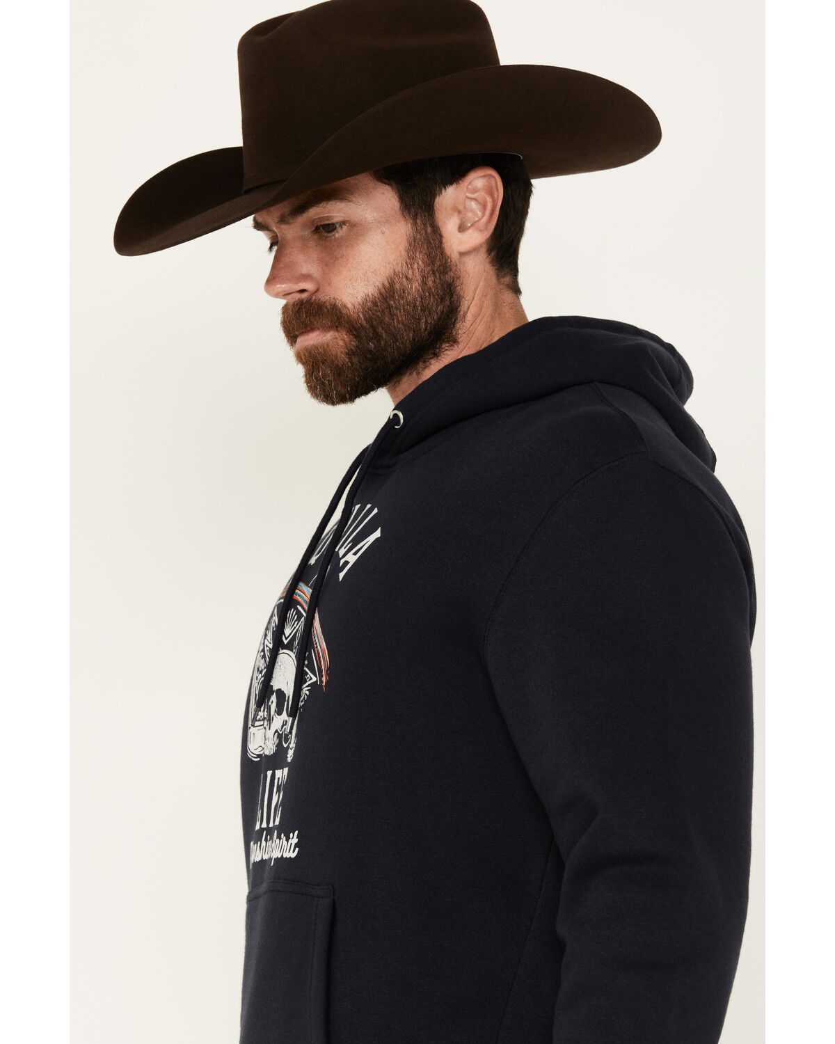 Image #2 - Moonshine Spirit Men's Tequila Life Hooded Sweatshirt, Navy, hi-res