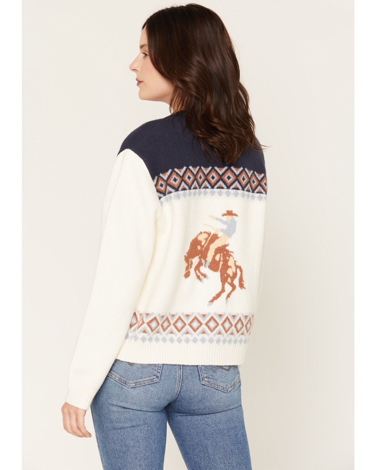 Image #4 - Idyllwind Women's Hayden Horse Icon Cardigan, Khaki, hi-res