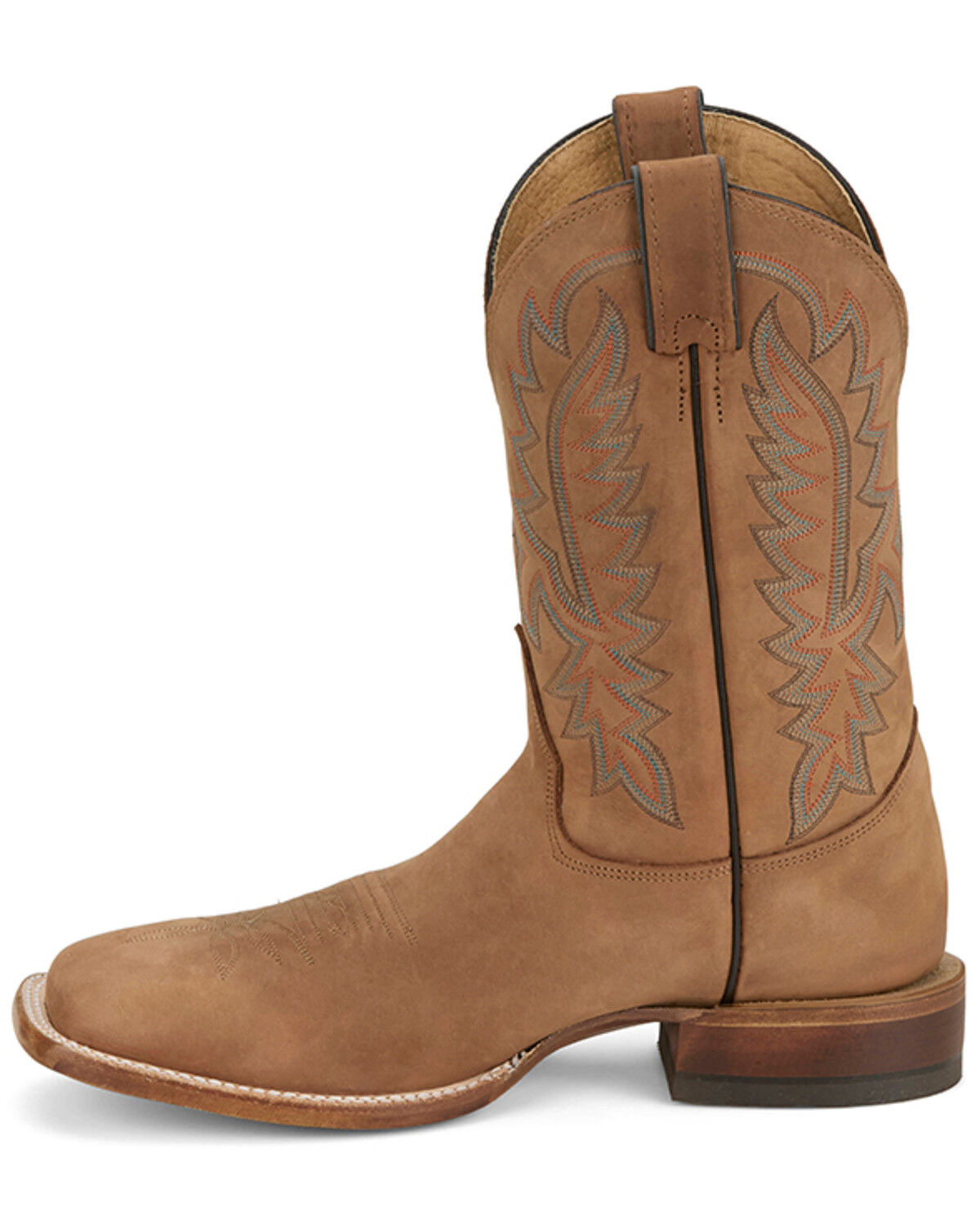 Image #3 - Justin Men's Rancho Western Boots - Broad Square Toe, Tan, hi-res