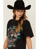 Image #2 - Rock & Roll Denim Women's Trailblazin' Short Sleeve Graphic Tee Dress, Black, hi-res