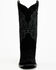 Image #4 - Tanner Mark Women's Roughout Leather Western Boots - Square Toe, Black, hi-res
