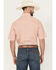 Image #4 - Roper Men's Amarillo Plaid Print Short Sleeve Pearl Snap Stretch Western Shirt, Orange, hi-res