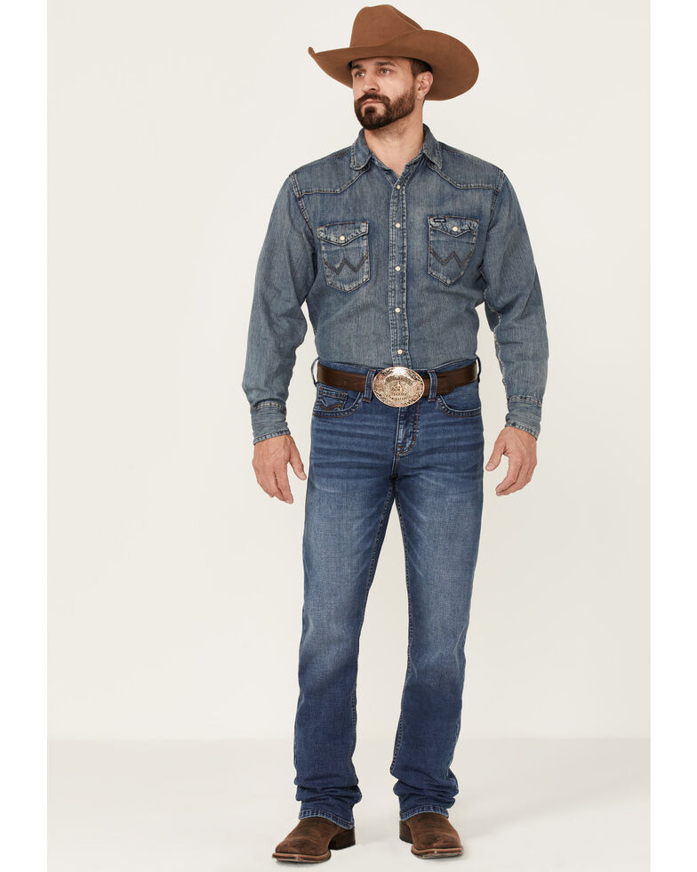 Cody James Men's Hazer Light Medium Wash Stretch Slim Straight Jeans , Blue, hi-res