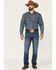 Image #1 - Cody James Men's Hazer Light Medium Wash Stretch Slim Straight Jeans , Blue, hi-res