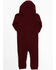 Image #3 - Shyanne Infant Girls' Hooded Coveralls, Burgundy, hi-res