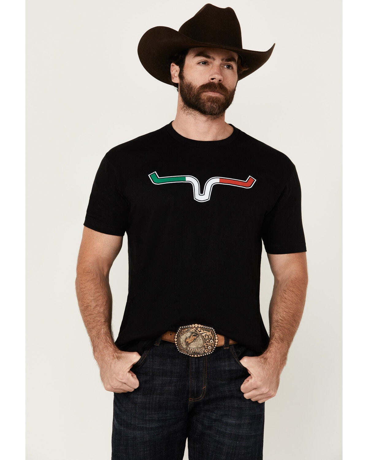 Kimes Ranch Men's Semana Mexico Logo Short Sleeve Graphic T-Shirt, Black, hi-res
