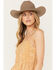 Bila77 Women's Lily Floral Embroidered Dress, Mustard, hi-res