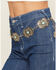Image #2 - Shyanne Women's Thalia Turquoise Concho Chain Belt, Silver, hi-res