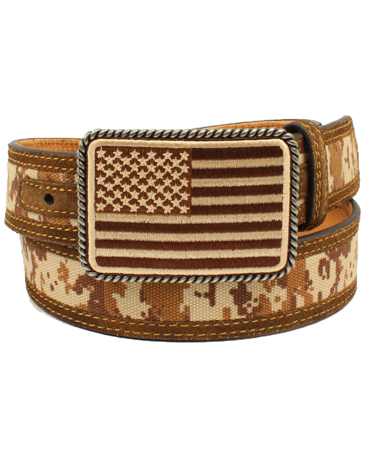 Image #1 - Ariat Men's Digital Camo Western Belt, Brown, hi-res