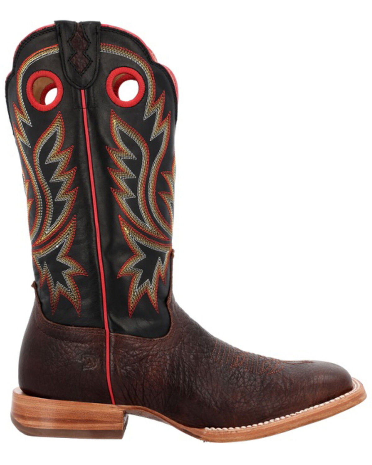 Image #2 - Durango Men's PRCA Collection Shrunken Bullhide Western Boots - Broad Square Toe, Multi, hi-res