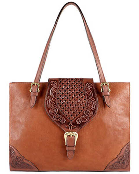 Scully Women's Buckle Tote Bag, Tan, hi-res