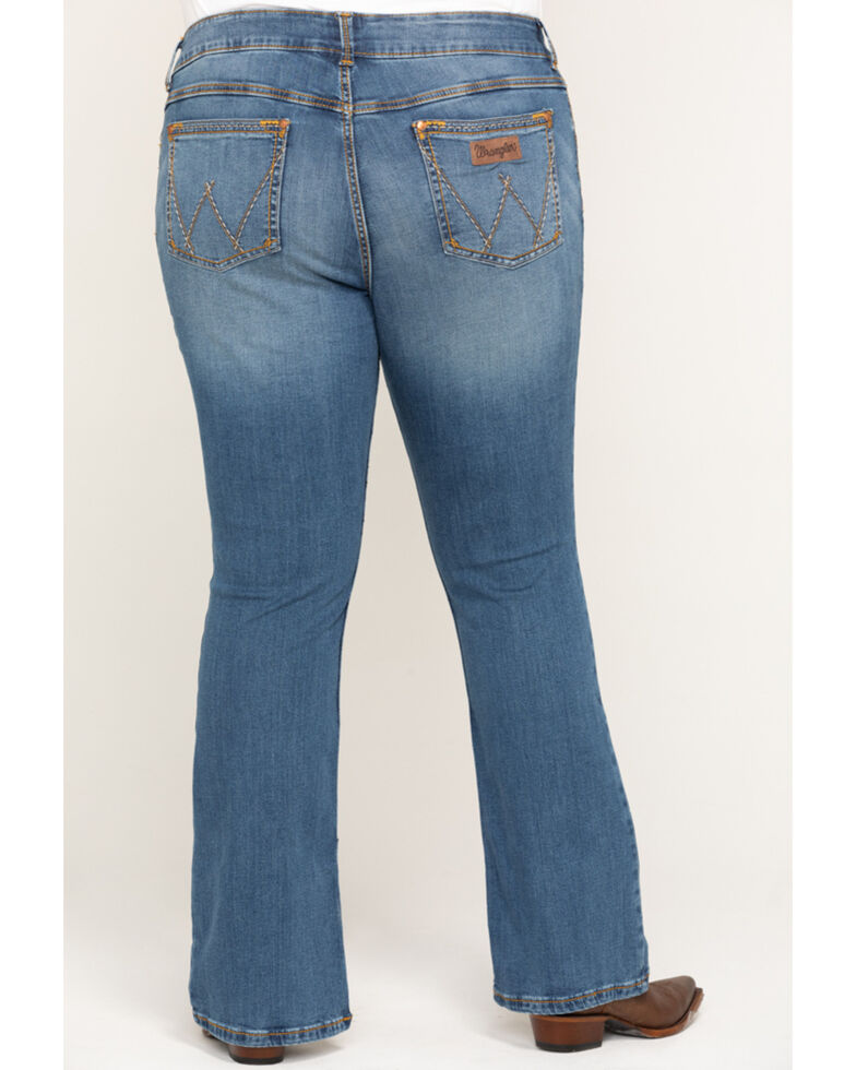 Wrangler Retro Women's Mae Mid Rise Jeans - Plus, Blue, hi-res