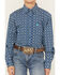 Image #3 - Cinch Boys' Geo Print Long Sleeve Button-Down Western Shirt, Royal Blue, hi-res