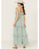 Image #4 - Yura Women's Floral Tiered Maxi Dress, Teal, hi-res