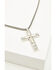 Image #3 - Cody James Men's Hammered Double Cross Necklace, Silver, hi-res