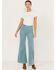 Image #1 - Rolla's Women's Boot Barn Exclusive Eastcoast Corduroy Flare Jeans, Teal, hi-res