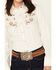 Image #3 - Rock & Roll Denim Women's Retro Embroidered Long Sleeve Snap Western Shirt , Ivory, hi-res