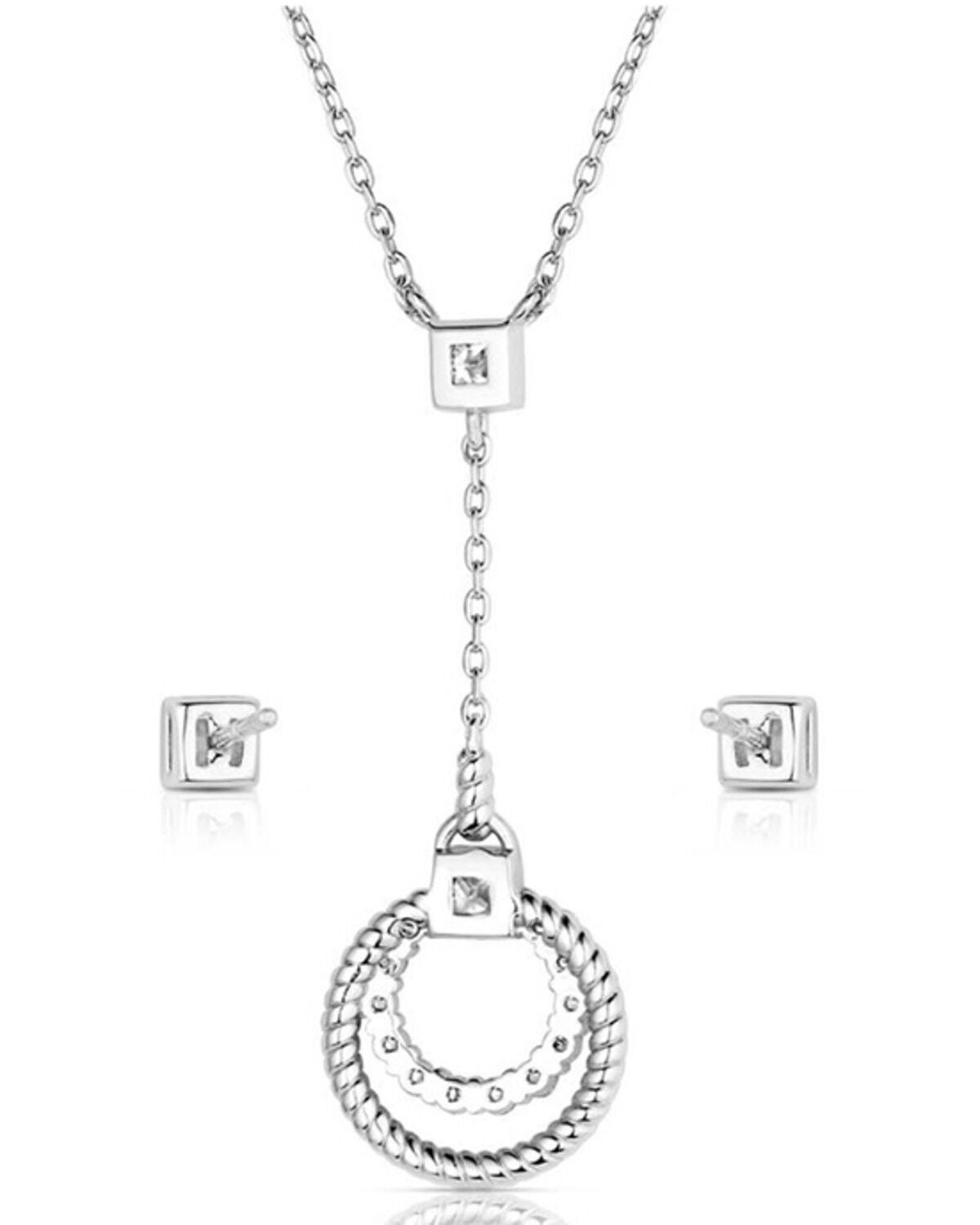 Image #2 - Montana Silversmiths Women's Twilight Riata Jewelry Set - 3 Piece, Silver, hi-res