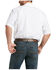 Image #2 - Ariat Men's Solid White Tek Short Sleeve Button-Down Western Shirt - Tall, White, hi-res