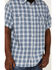 Image #3 - Brothers and Sons Men's Buffalo Check Plaid Short Sleeve Button Down Western Shirt , Indigo, hi-res