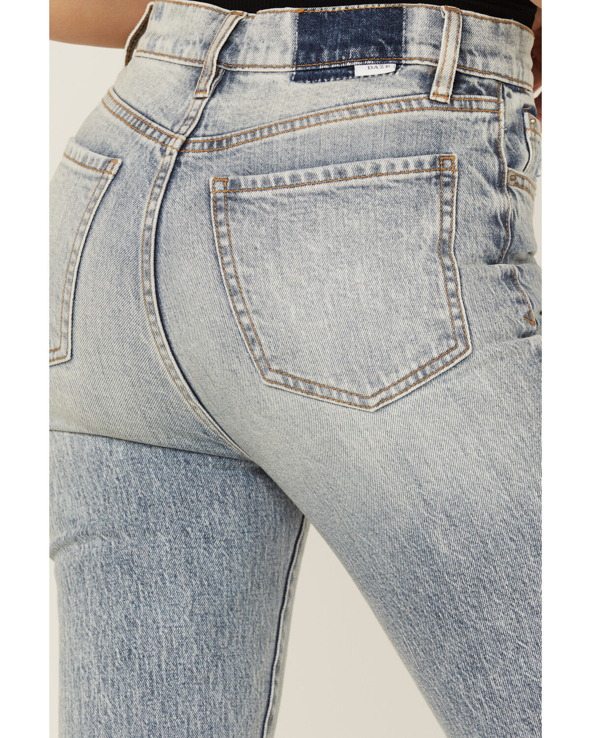 Image #4 - Daze Women's Acid Wash Go-Getter Flare Jeans, Blue, hi-res