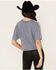 Image #4 - Youth in Revolt Women's Dallas Varsity Short Sleeve Graphic Tee, Blue, hi-res