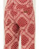 Image #4 - Panhandle Girls' Bandana Print Flare Stretch Denim Jeans, Red, hi-res