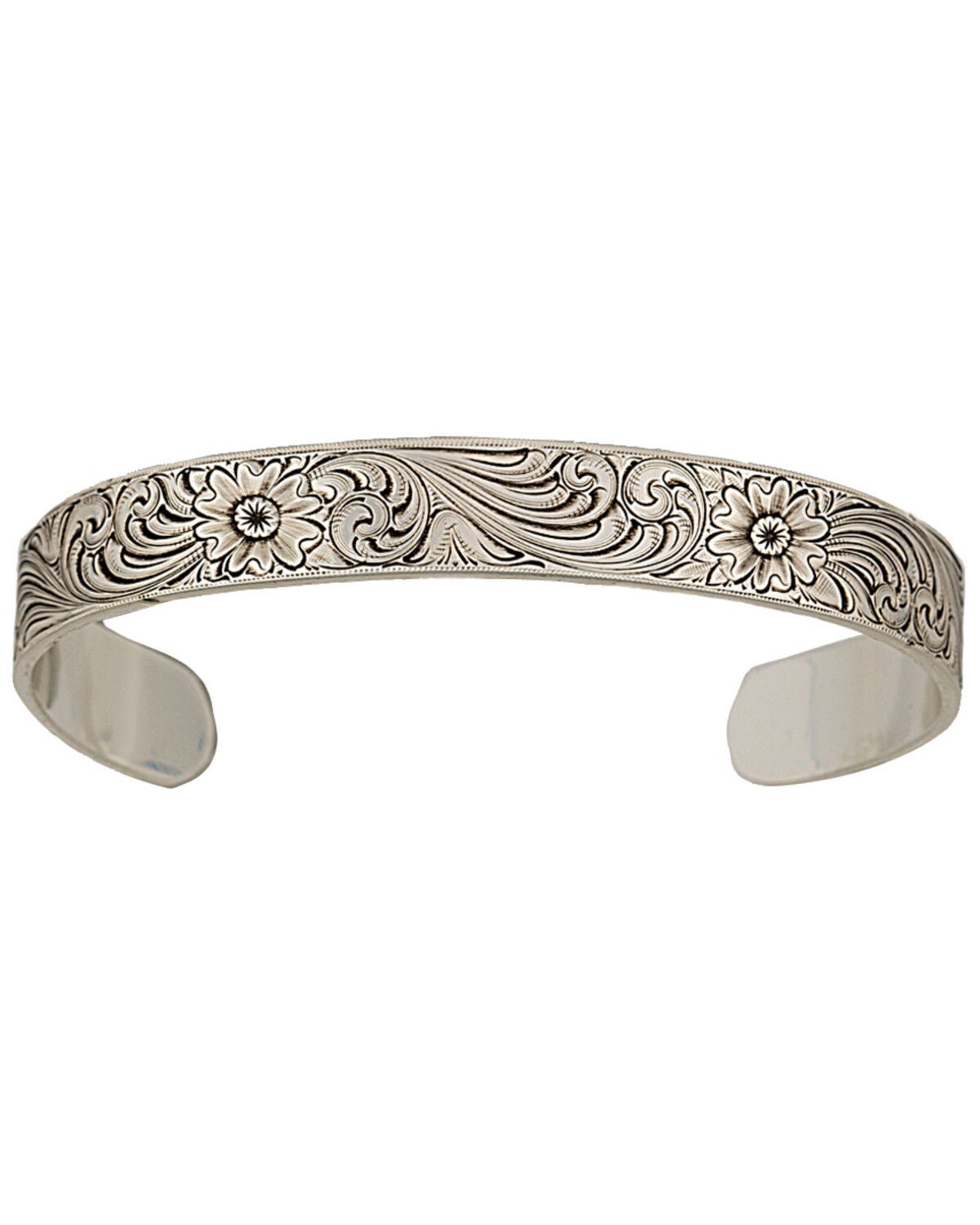 Image #1 - Montana Silversmiths Antiqued Montana Classic Engraved Narrow Cuff, Silver, hi-res