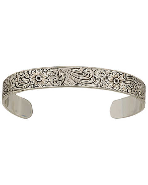 Montana Silversmiths Antiqued Montana Classic Engraved Narrow Cuff, Silver, hi-res