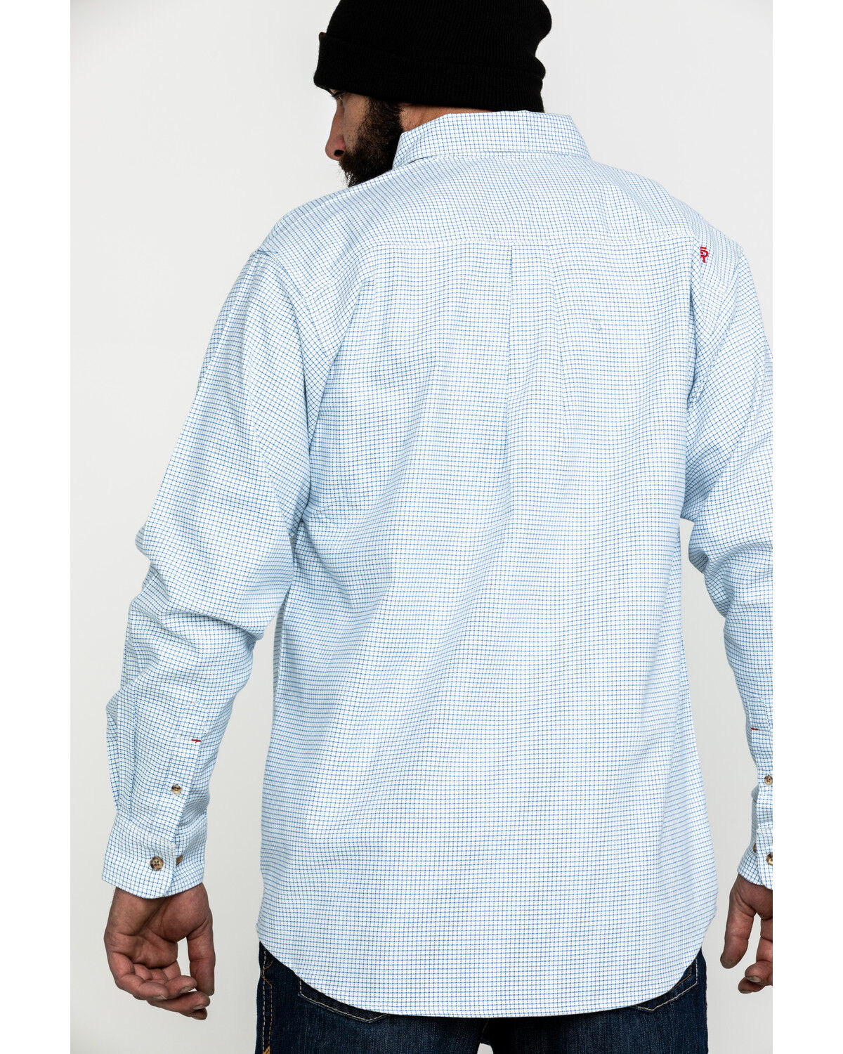 Image #2 - Ariat Men's FR Solid Durastretch Long Sleeve Work Shirt, White, hi-res
