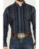 Image #3 - Cody James Men's Blake Striped Long Sleeve Button-Down Stretch Western Shirt, Navy, hi-res