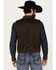 Image #4 - Cody James Men's Pancho Villa Oilskin Button-Front Western Vest, Brown, hi-res