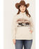 Ariat Women's R.E.A.L. Scenic Pasture Half Zip Pullover - Plus, Oatmeal, hi-res