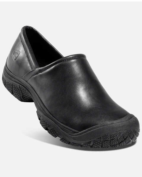 Image #1 - Keen Men's PTC Slip-On Work Shoes - Round Toe, Black, hi-res