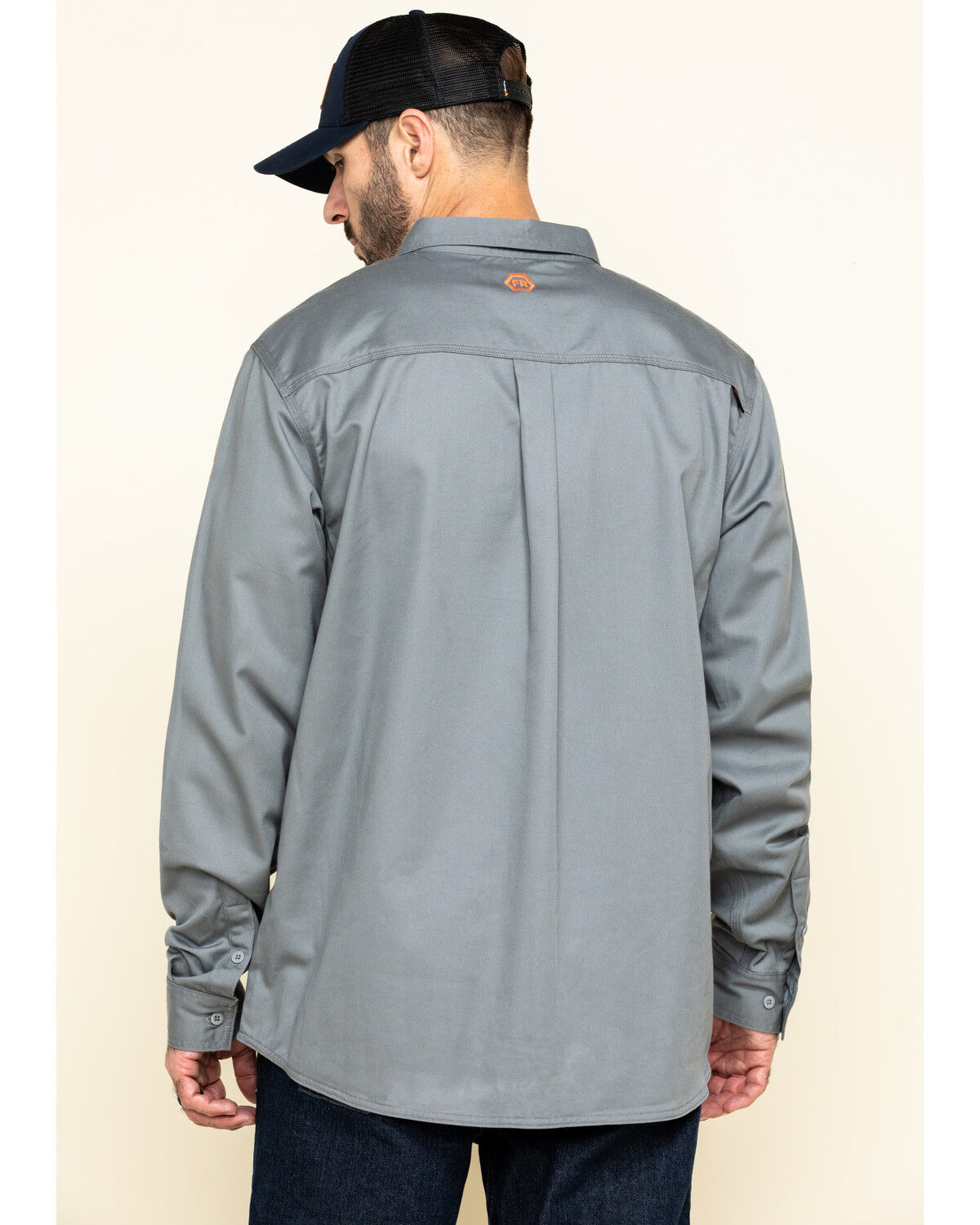 Image #2 - Hawx Men's FR Long Sleeve Woven Work Shirt - Tall, Silver, hi-res