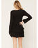 Image #4 - Cleo + Wolf Women's Drop Waist Tiered Knit Mini Dress, Black, hi-res