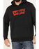 Image #3 - Levi's Men's Logo Hooded Sweatshirt, Black, hi-res