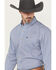 Image #2 - Wrangler Men's Geo Print Long Sleeve Button-Down Stretch Western Shirt - Tall, Blue, hi-res