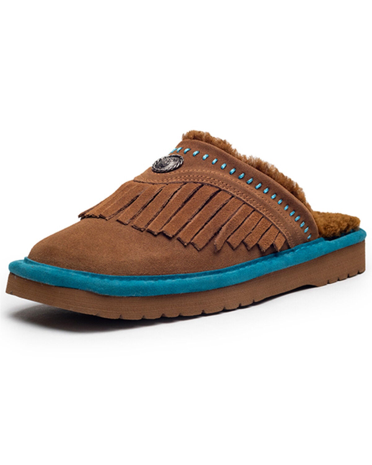 Image #1 - Ariat Women's Jackie Square Toe Slippers, Brown, hi-res