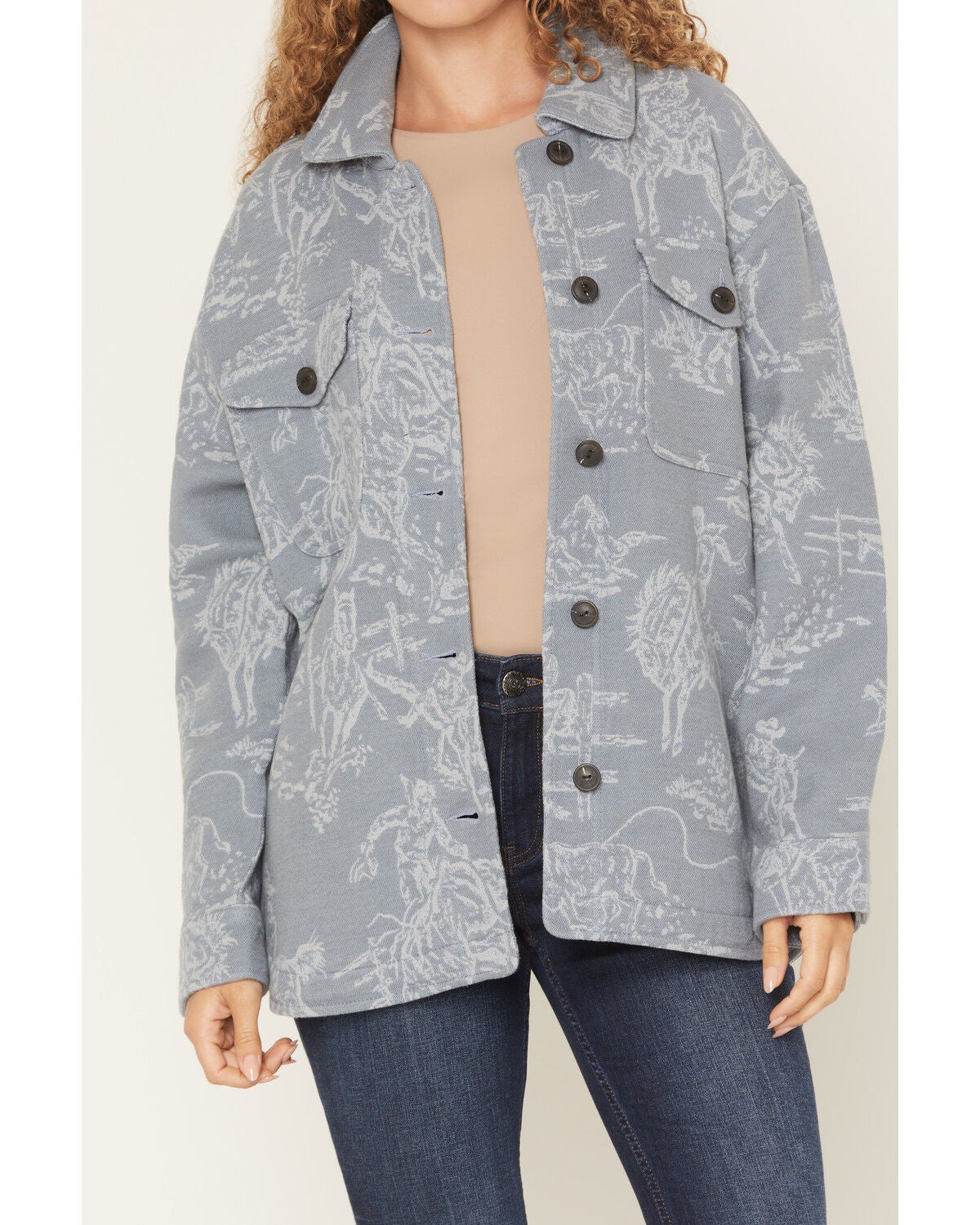 Image #3 - Pendleton Women's Shacket, Blue, hi-res