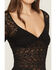 Image #3 - Miss Me Women's Lace Long Sleeve Shirt, Black, hi-res